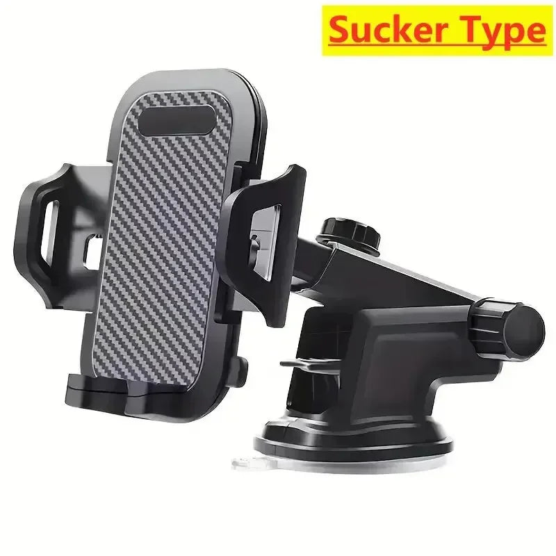 Car Phone Holder Sucker Mount Stand Suction Cup Support in Car for Iphone15 Xiaomi Huawei Samsung Mobilephone Air Vent Bracket