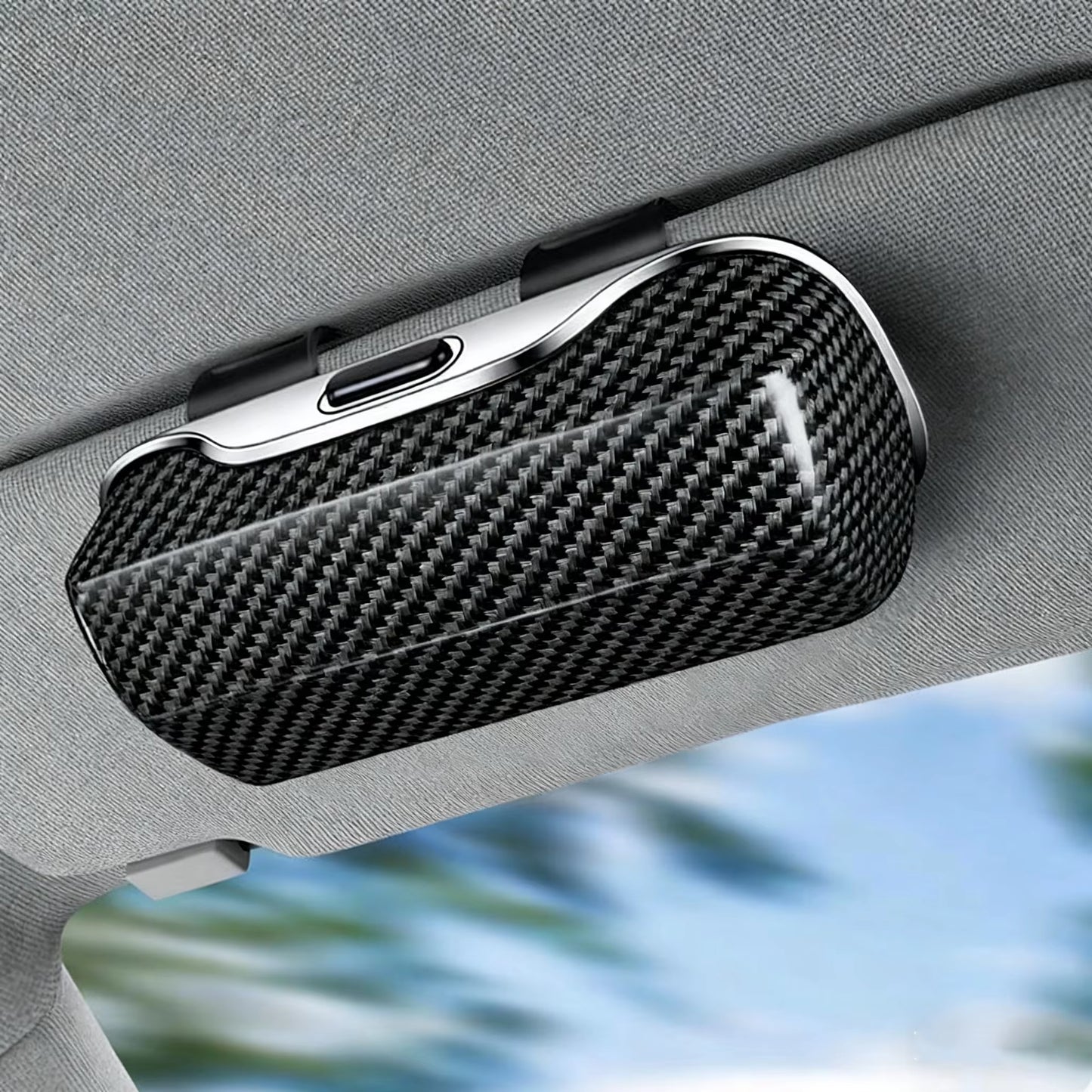 Universal Clip-On Car Sunglasses Holder β Sun Visor Eyeglass Case, Soft-Lined, Anti-Scratch, Durable ABS, Fits All Vehicles