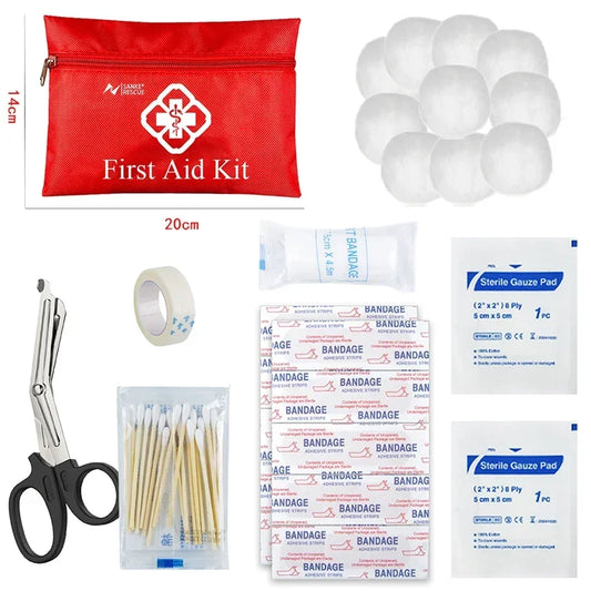 26-330 PCS First Aid Kit with Carrying Pouch, Outdoor First Aid Kit - Essential Emergency Kit for Camping, Hiking and Travell