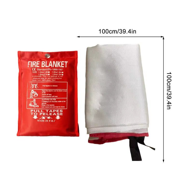 Fire Blanket for Home Fire Shelter Large Suppression Fiberglass Fire Retardant Blanket Portable Fireproof Emergencies Survival