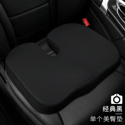 Memory Foam Car Headrest Pillow Leather Embroidered Seat Supports Sets Back Cushion Adjustment Auto Neck Rest Lumbar Pillows
