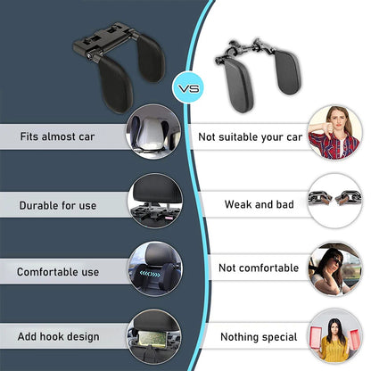 Car Seat Headrest Pillow Adjustable Head Support Pillow Car Interior U Shaped Pillow Travel Sleeping Cushion for Kids Adults
