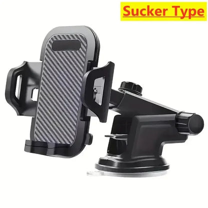 Car Phone Holder Sucker Mount Stand Suction Cup Support in Car for Iphone15 Xiaomi Huawei Samsung Mobilephone Air Vent Bracket