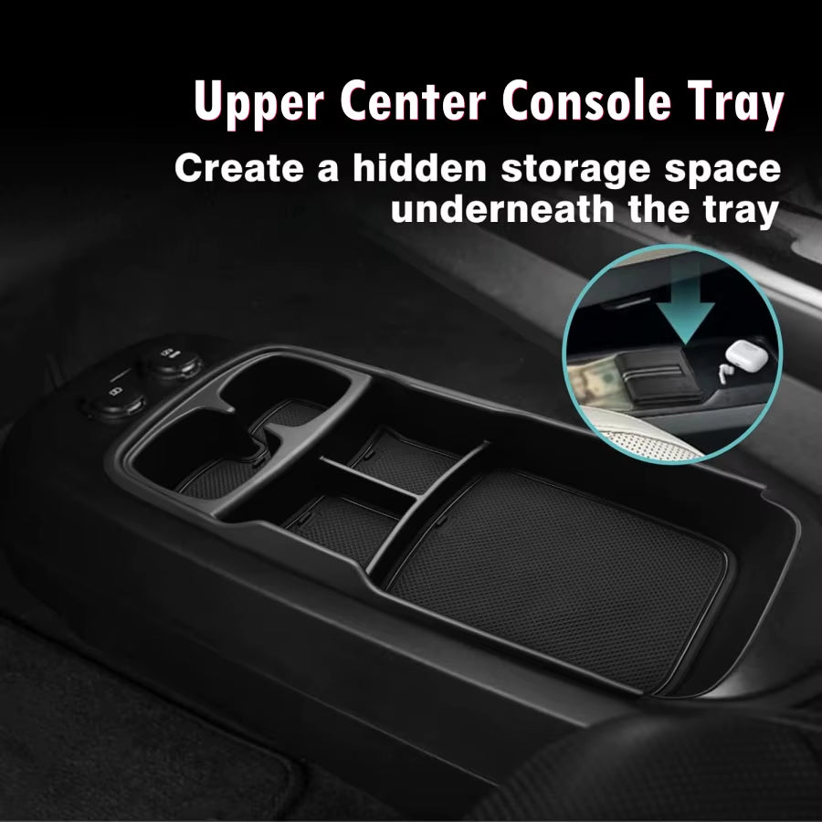 Lower Center Console Organizer Tray for Kia EV6 2023 2024 Armrest Storage Box Cup Holder ABS Material Interior Accessories