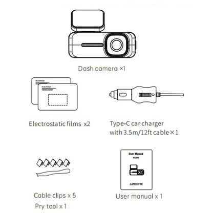 M200 Dash Cam English Voice Control 2K Car DVR Wifi Camera for Vehicle Night Vision G-Sensor 24H Parking Monitor