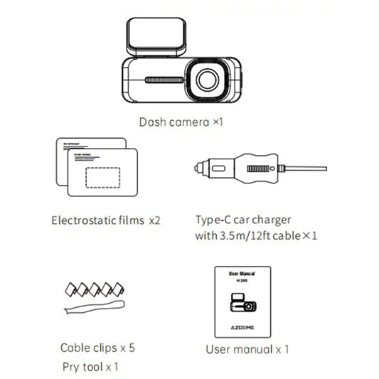M200 Dash Cam English Voice Control 2K Car DVR Wifi Camera for Vehicle Night Vision G-Sensor 24H Parking Monitor