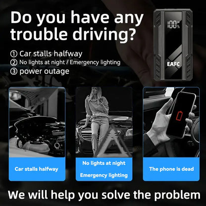 1000A Car Jump Starter Power Bank 12000Mah 12V Portable Charger Starting Device Emergency Car Booster Battery Starter Booster