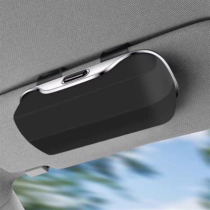 Universal Clip-On Car Sunglasses Holder — Sun Visor Eyeglass Case, Soft-Lined, Anti-Scratch, Durable ABS, Fits All Vehicles