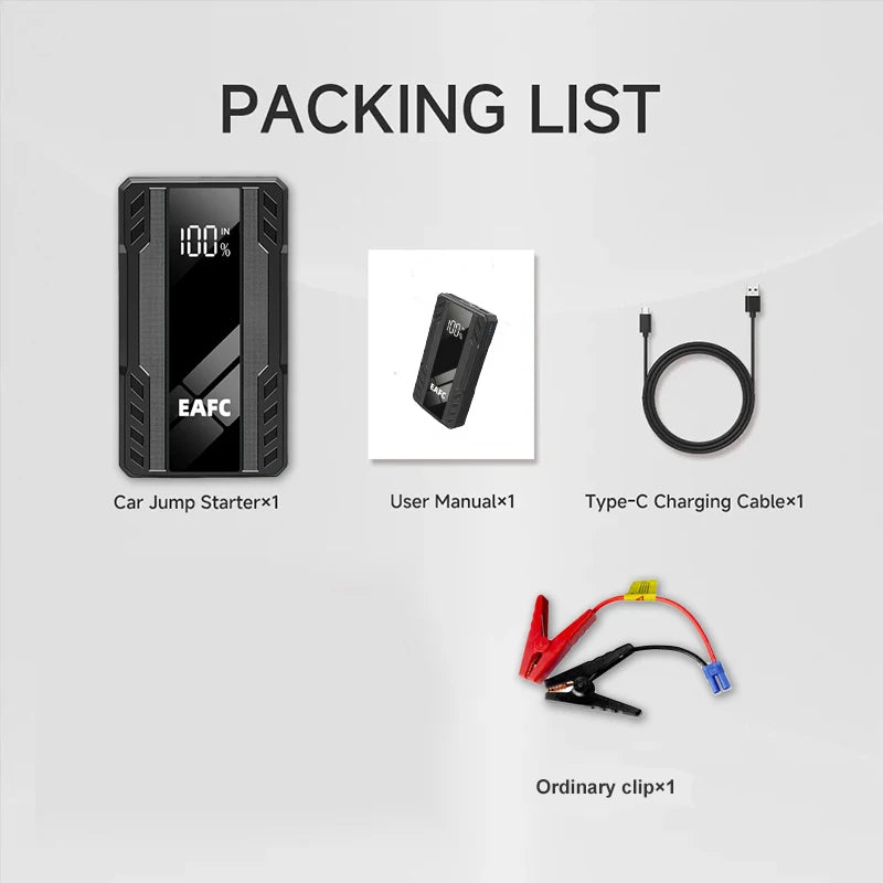 1000A Car Jump Starter Power Bank 12000Mah 12V Portable Charger Starting Device Emergency Car Booster Battery Starter Booster