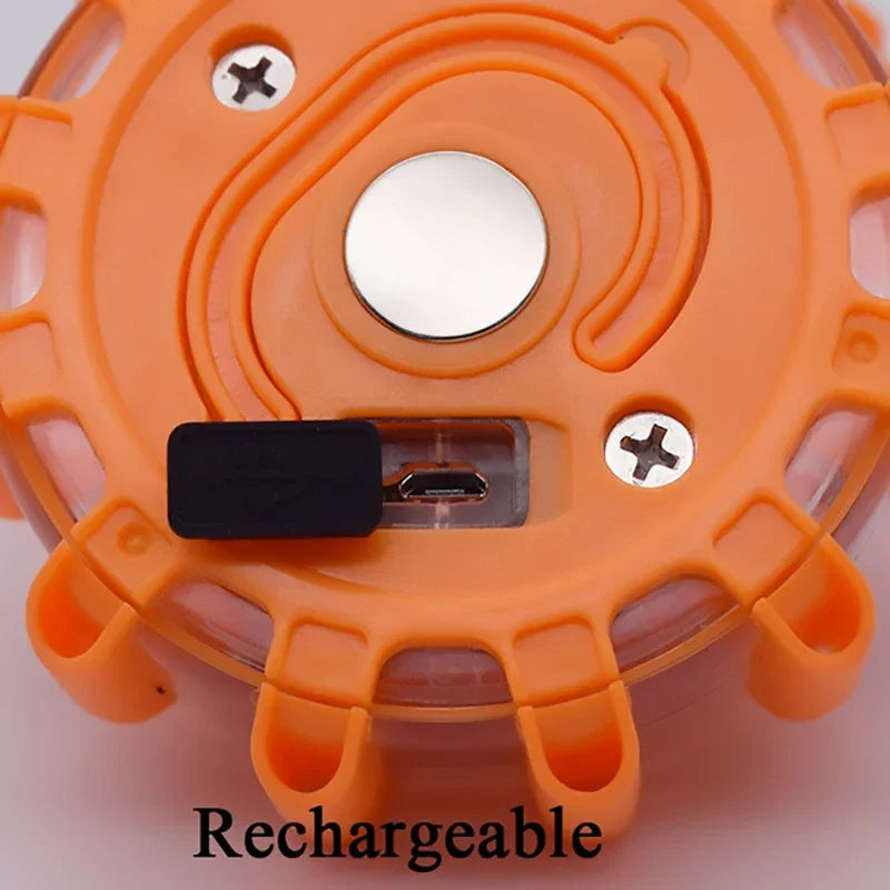 1/2/3/4/6/8/10/12Pcs LED Warning Light Built-In Battery 9Mode Safety Flare Dash Emergency Flashing Lamp Portable Strobe Light