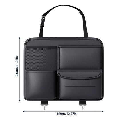 High Capacity Adjustable Car Storage Box Backseat 5 Bag Trunk Organizer Multi-Use PU Leather Car Seat Back Organizers with Bag