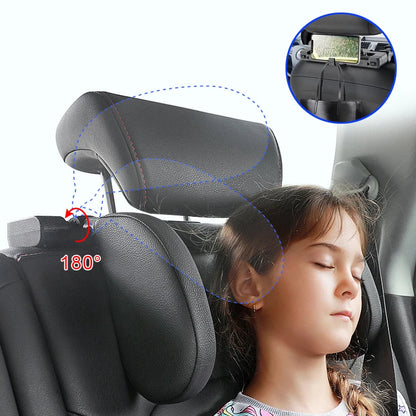 Car Seat Headrest Pillow Adjustable Head Support Pillow Car Interior U Shaped Pillow Travel Sleeping Cushion for Kids Adults
