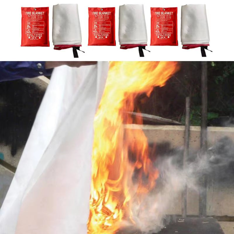 Fire Blanket for Home Fire Shelter Large Suppression Fiberglass Fire Retardant Blanket Portable Fireproof Emergencies Survival