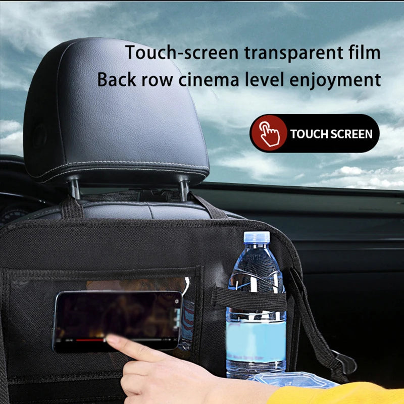 Foldable Car Seat Organizer with Tray Tablet Cell Phone Holder Multifunctional Car Interior Storage Universal Car Accessories