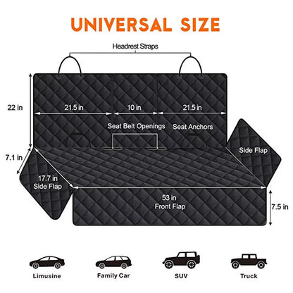 Carrier for Outing Dogs Car Dog Seat Cover for Back Seat Waterproof Auto Rear Pet Seat Protector Mat Nonslip Universal Safety