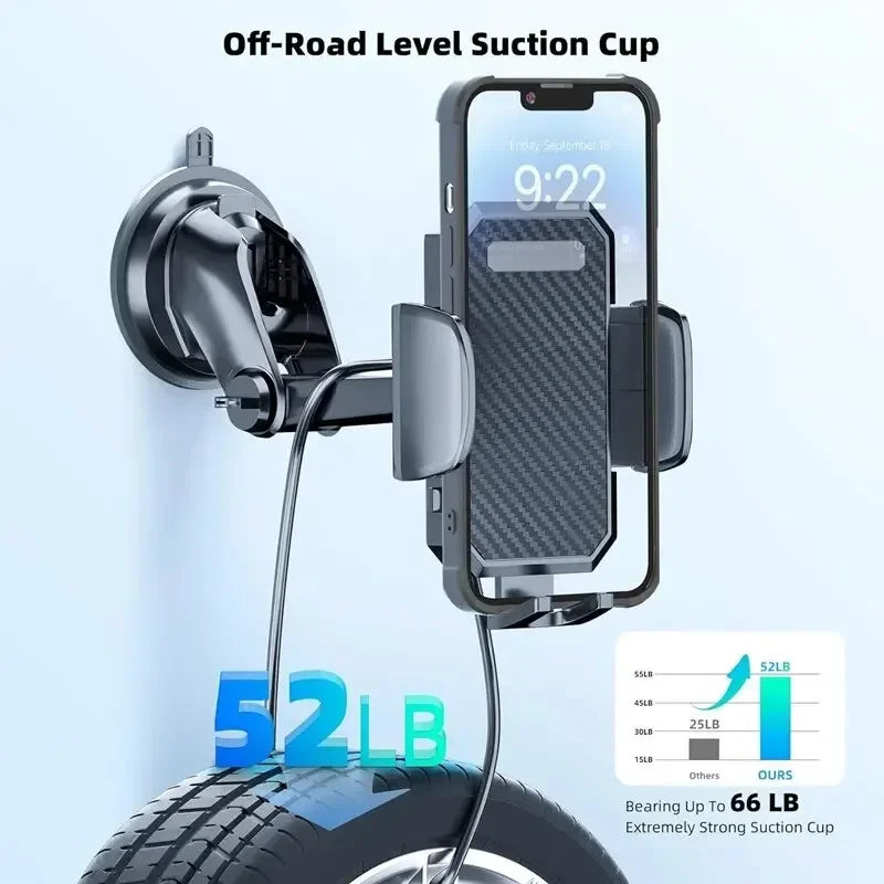 Car Phone Holder Sucker Mount Stand Suction Cup Support in Car for Iphone15 Xiaomi Huawei Samsung Mobilephone Air Vent Bracket