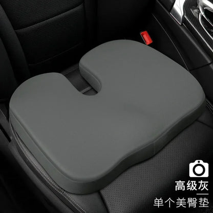 Memory Foam Car Headrest Pillow Leather Embroidered Seat Supports Sets Back Cushion Adjustment Auto Neck Rest Lumbar Pillows