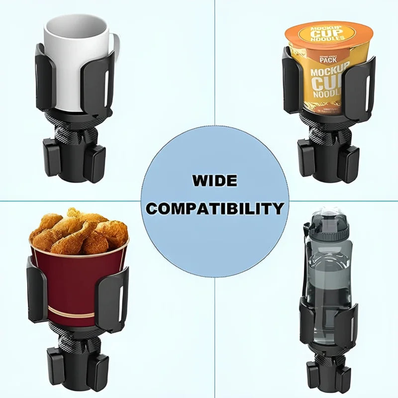 64Oz Large Expandable Cup Holder for Car Adjustable Base Car Holder Adapter Wide Base Cup Holder
