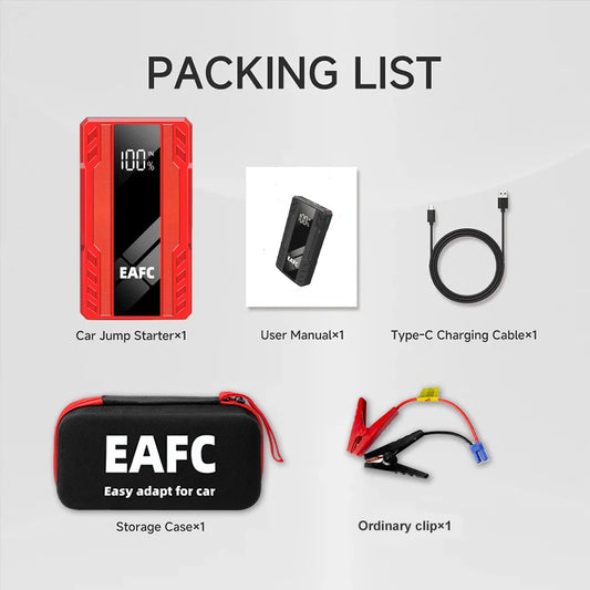 1000A Car Jump Starter Power Bank 12000Mah 12V Portable Charger Starting Device Emergency Car Booster Battery Starter Booster