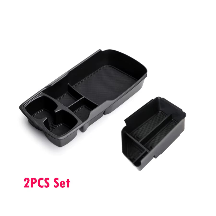 Lower Center Console Organizer Tray for Kia EV6 2023 2024 Armrest Storage Box Cup Holder ABS Material Interior Accessories