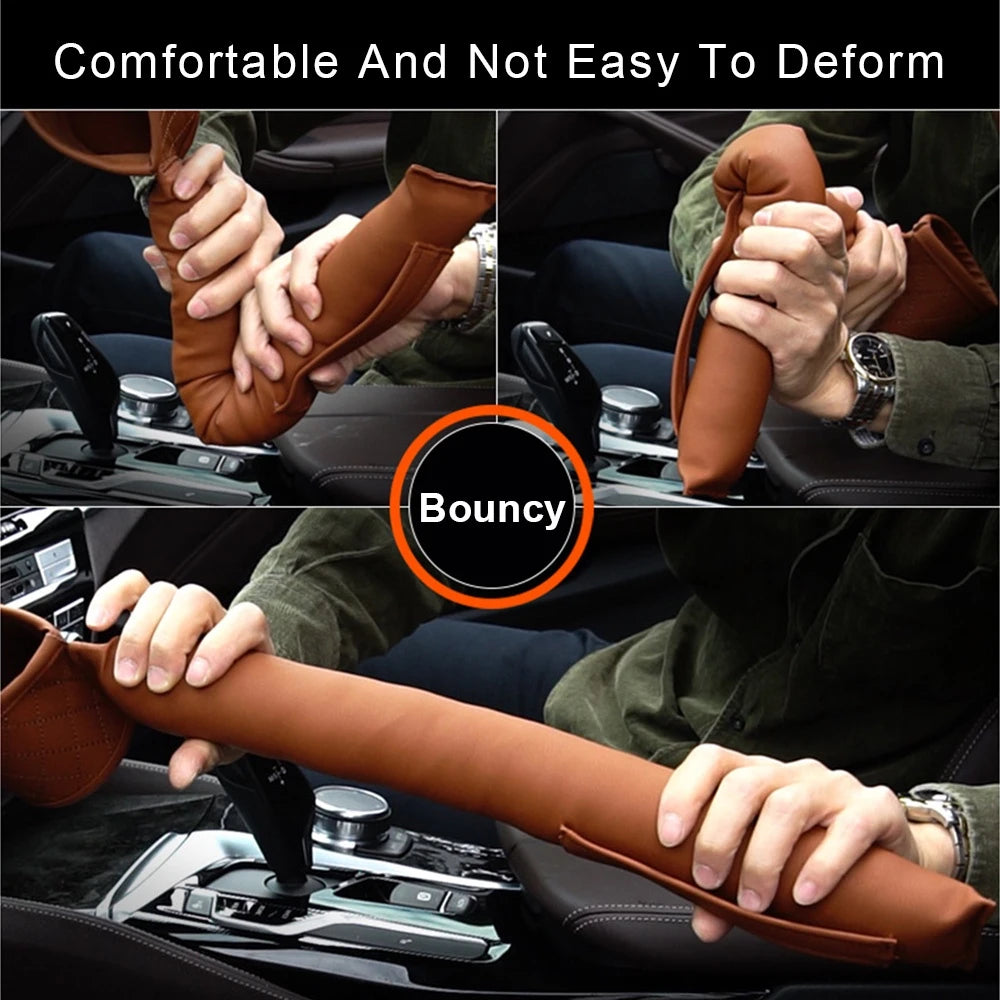 Leather Car Seat Gap Filler Pockets Organizer Multifuntion Car Seats Leak Stop Pad Soft Padding Phone Cards Holder Storage Box