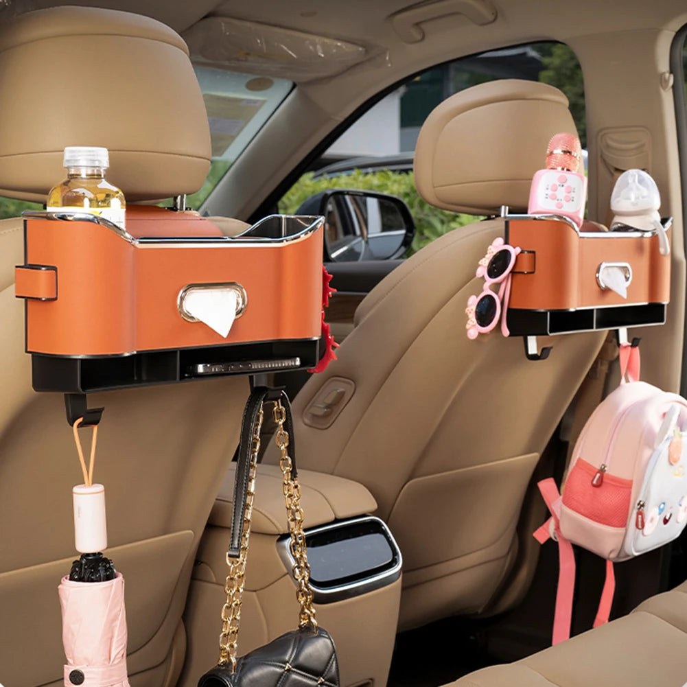 Car Seat Organiser Storage Box Multi-Pocket Car Back Seats Storage Bag Interior Accessories for Sundries Snack Drink Cup Holder
