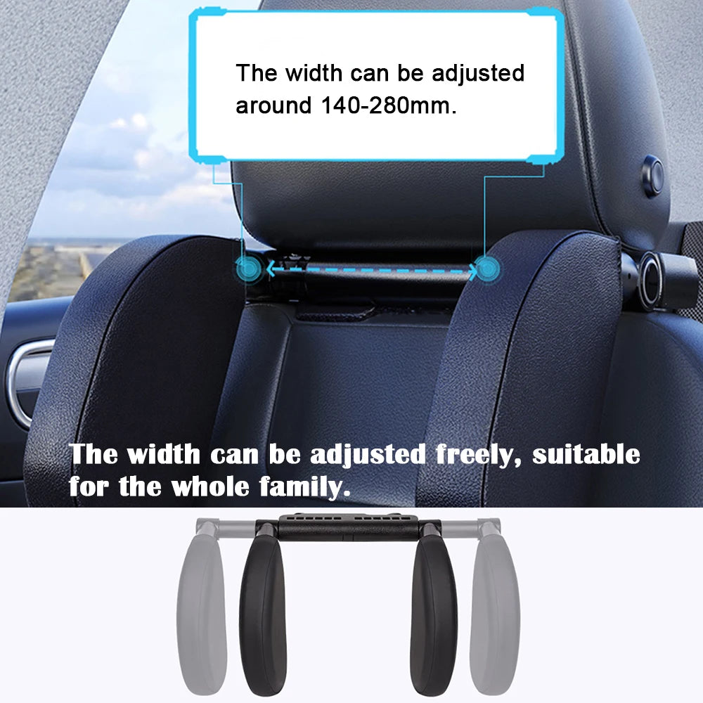 Car Seat Headrest Pillow Adjustable Head Support Pillow Car Interior U Shaped Pillow Travel Sleeping Cushion for Kids Adults