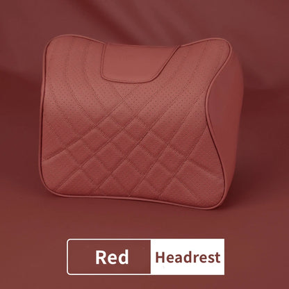 Car Leather Headrest Universal Car Seat Neck Pillow Rest Support Cushion Memory Foam Head Support Rest Protector Car Accessories