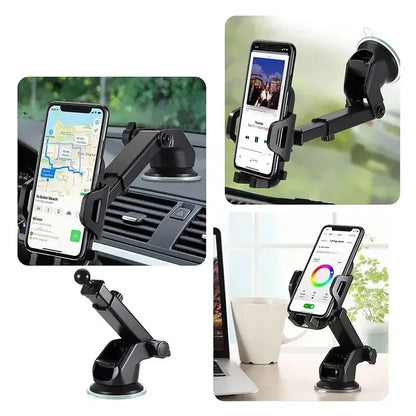 Car Phone Holder Sucker Mount Stand Suction Cup Support in Car for Iphone15 Xiaomi Huawei Samsung Mobilephone Air Vent Bracket
