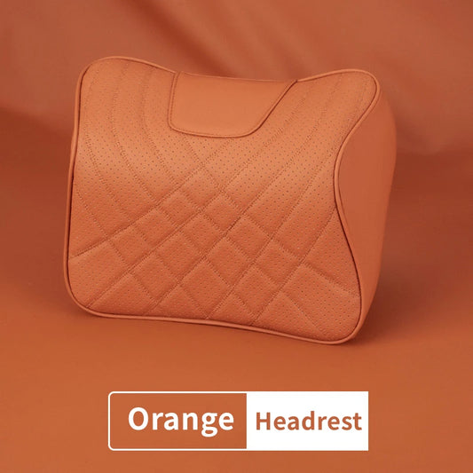 Car Leather Headrest Universal Car Seat Neck Pillow Rest Support Cushion Memory Foam Head Support Rest Protector Car Accessories